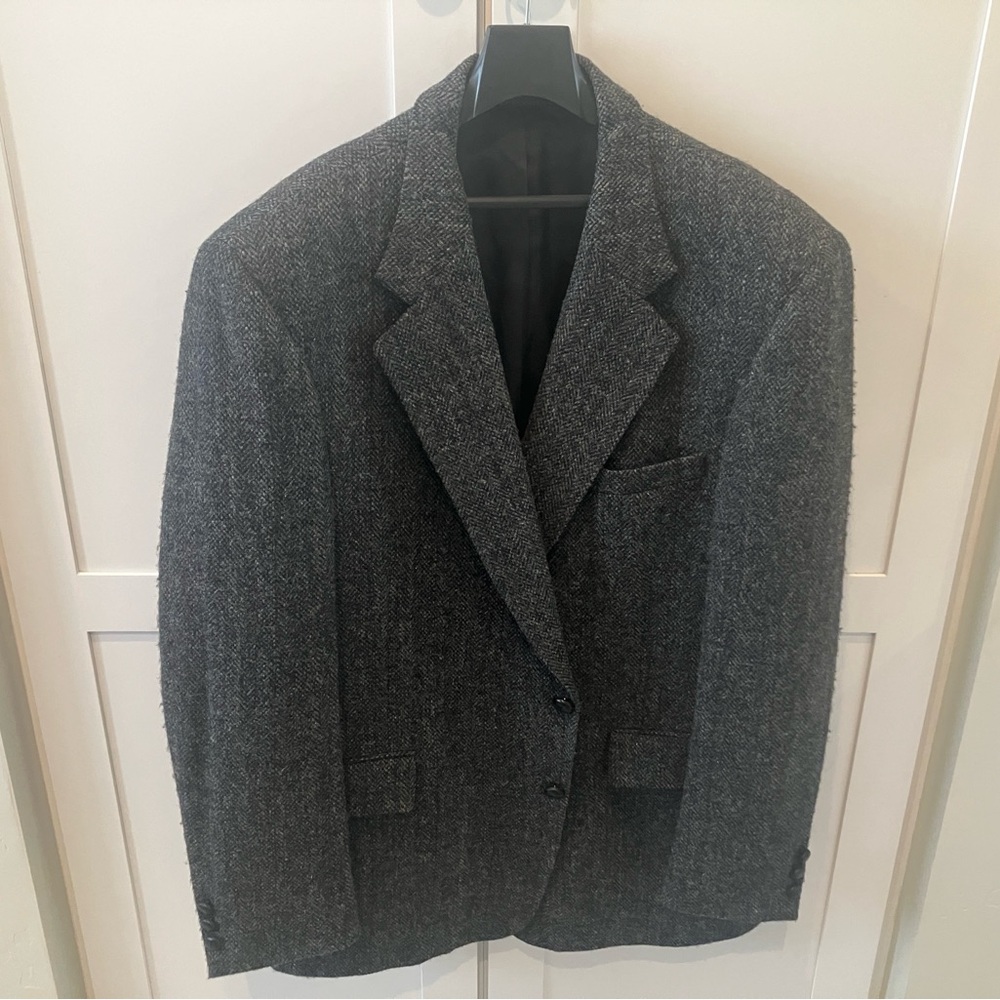 Vintage Harris tweed jacket grey 46L